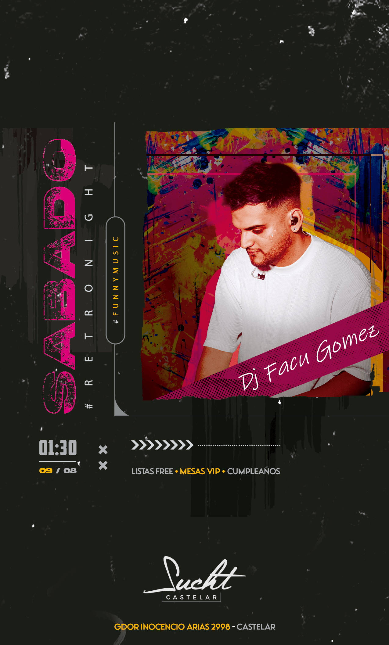 Flyer de 09.08 #Sabado de SUCHT!