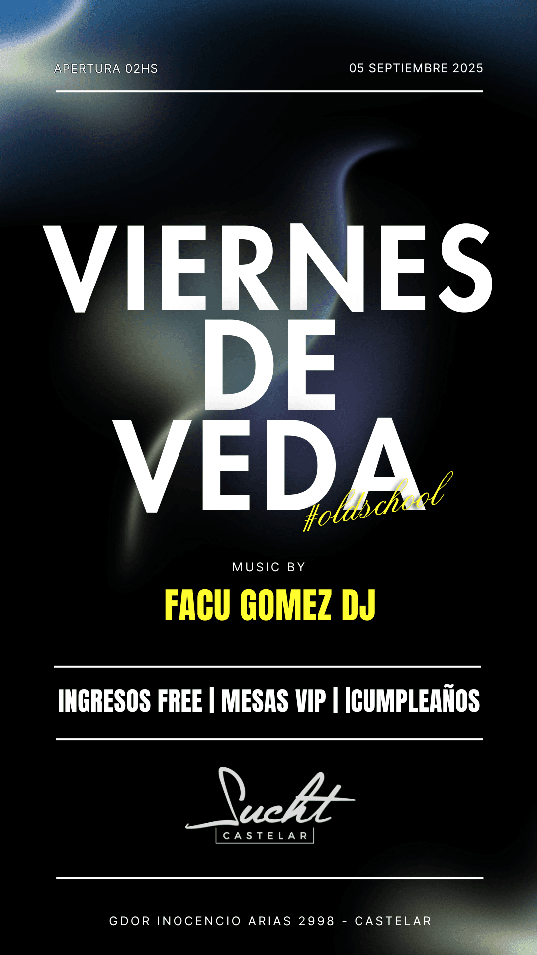 Flyer de 5.9 # Viernes de Veda