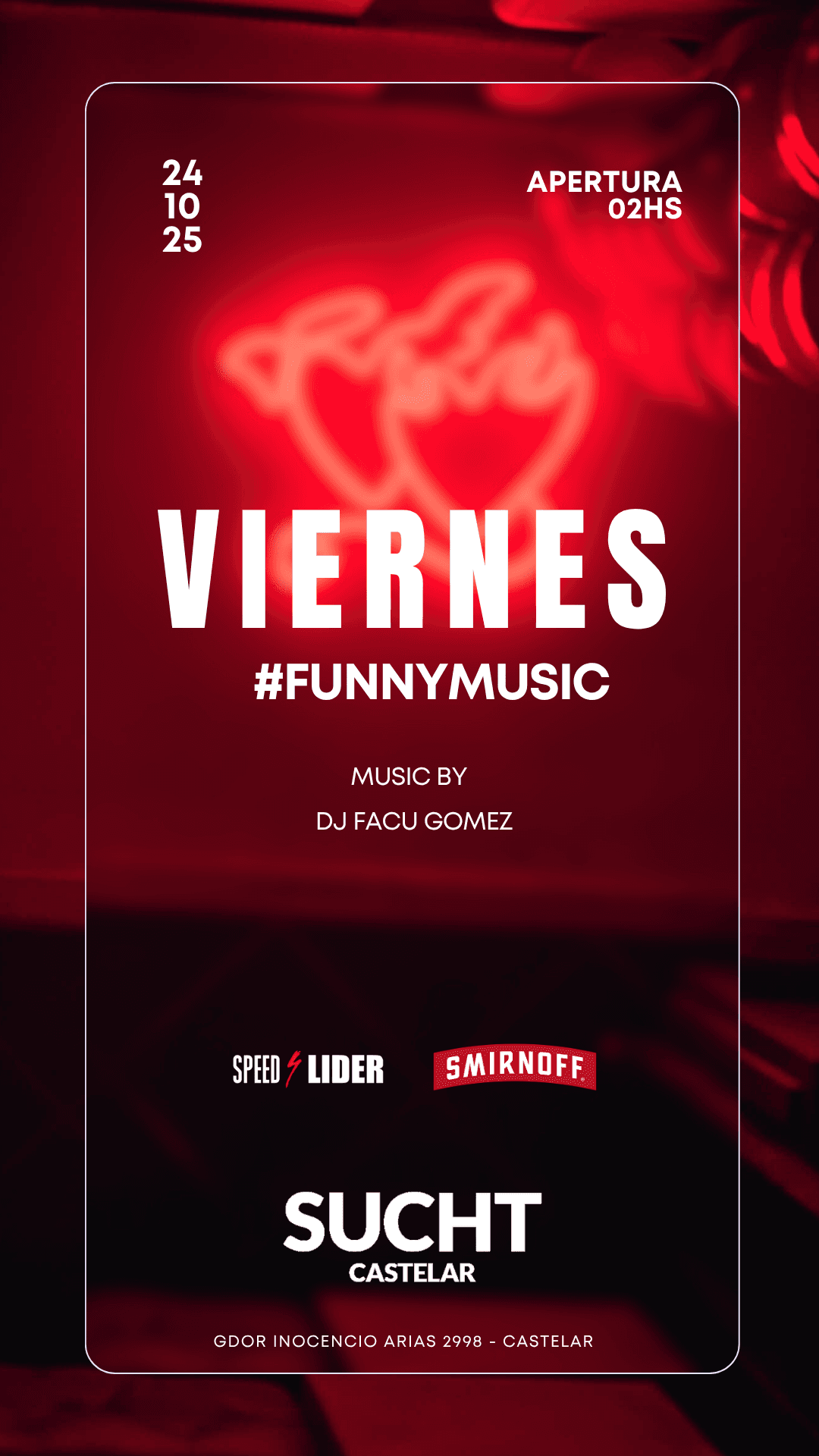 Flyer de 24.10 Viernes de Veda