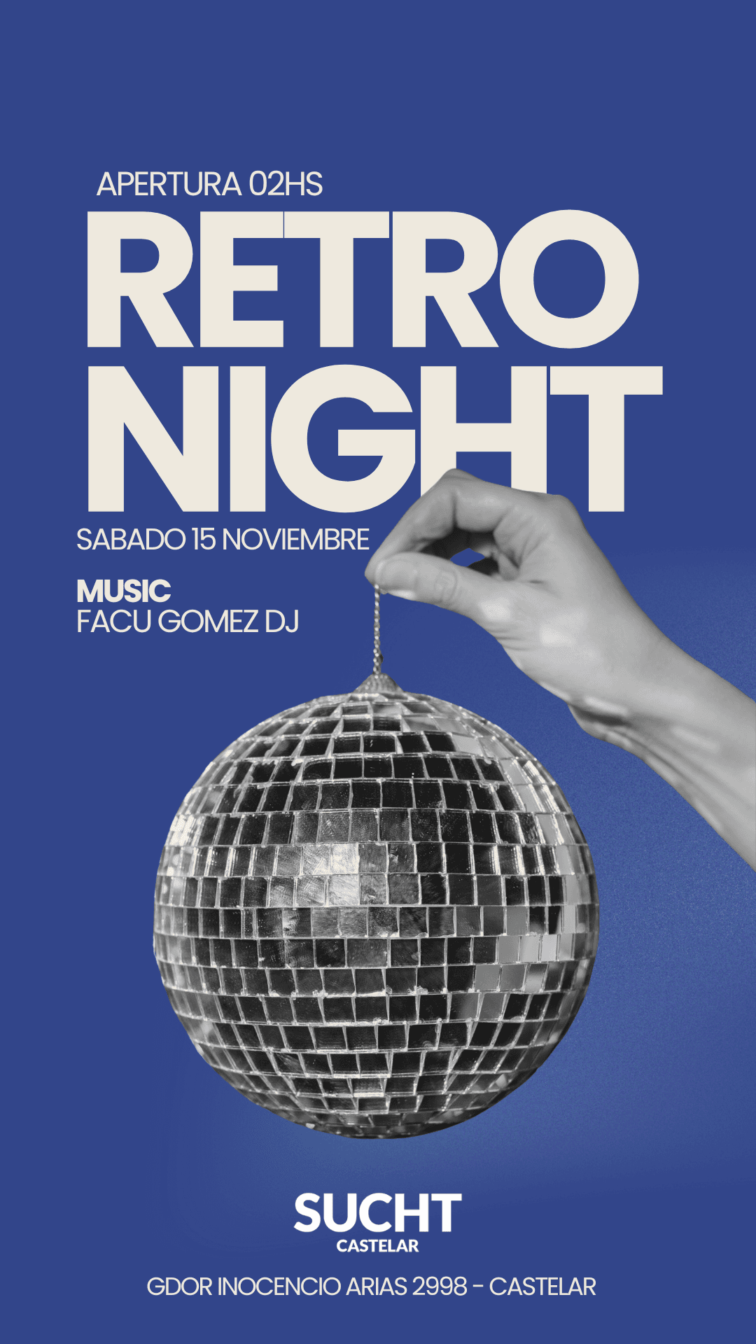 Flyer de 15.11 Sábado #RetroNight