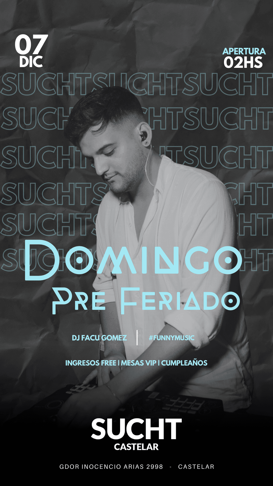 Flyer de 07.12 #PreFeriado @Domingo