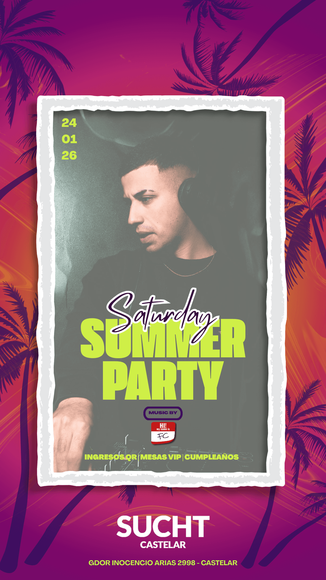 Flyer de 24.01 #Sábado de SUCHT!