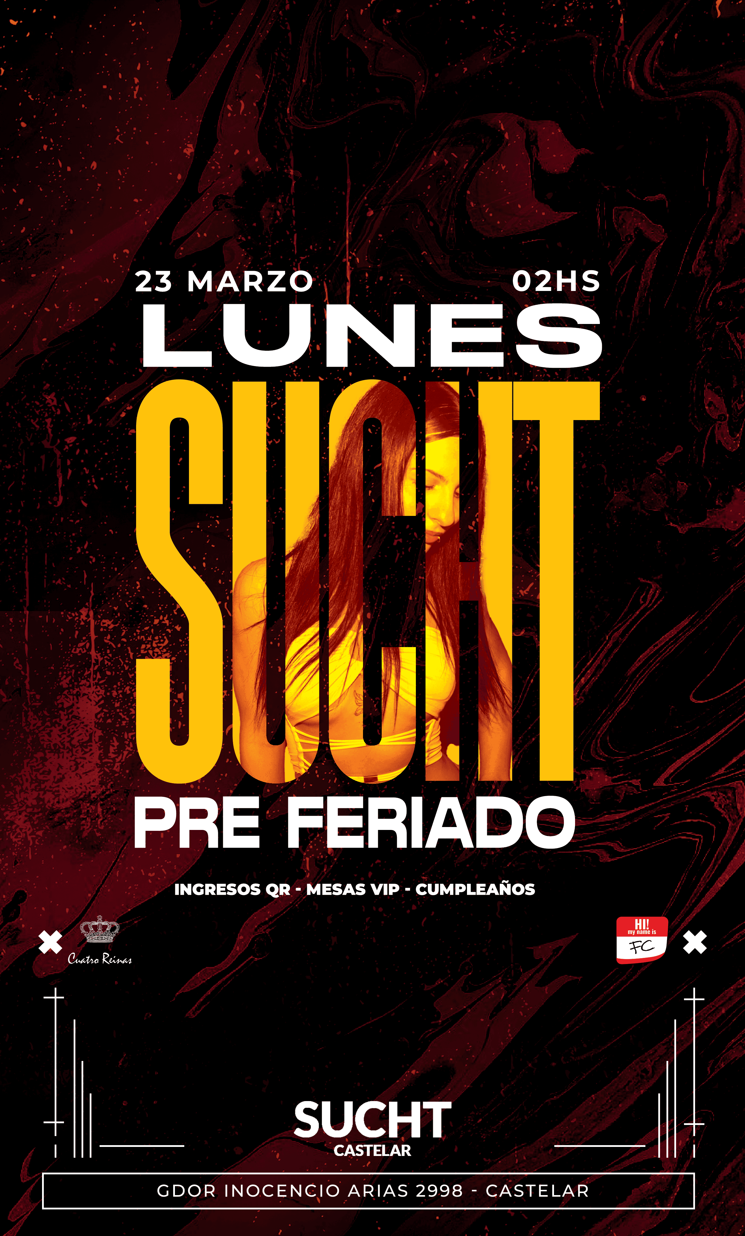 Flyer de 23.03 Lunes #PreFeriado