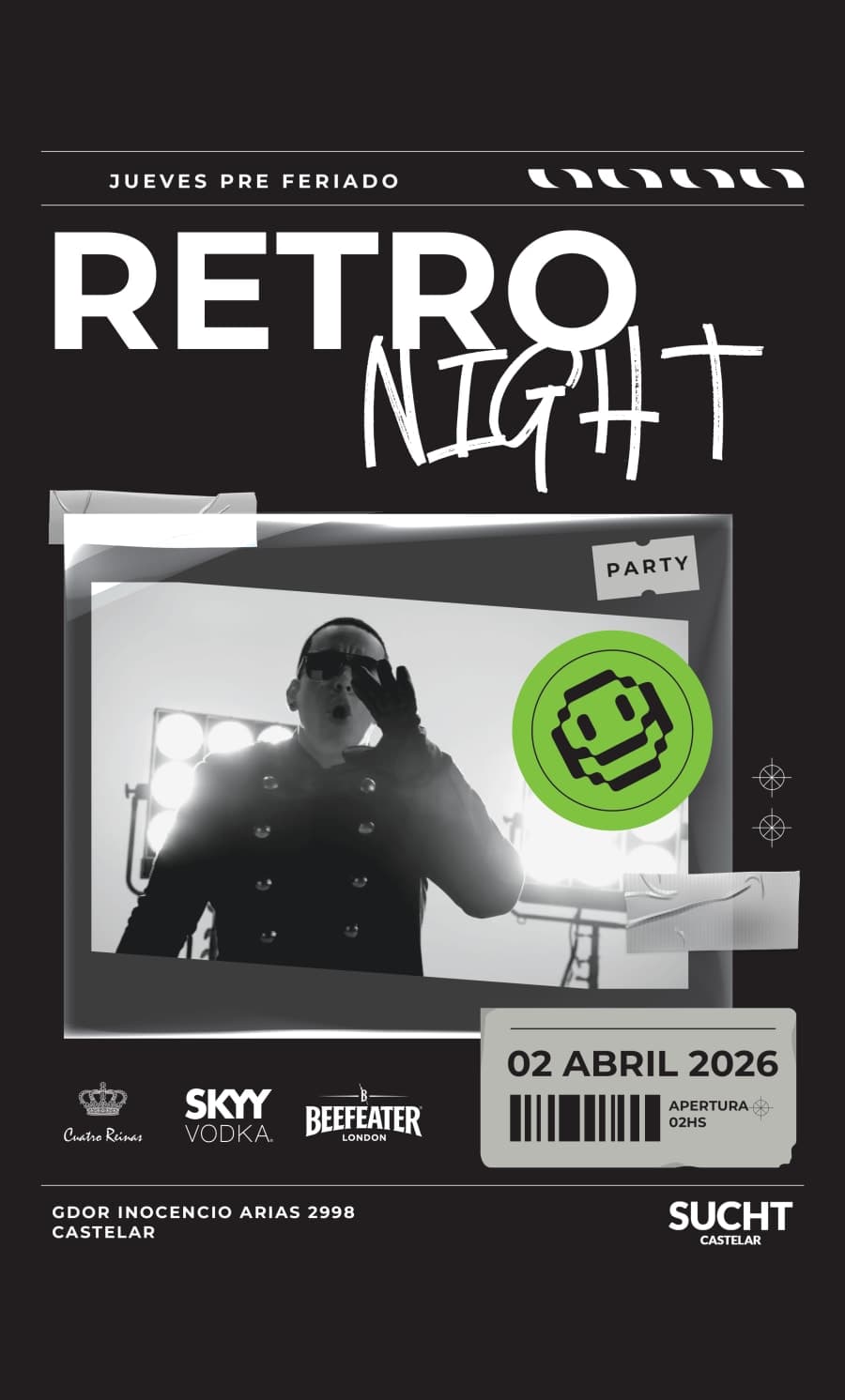Flyer de 02.04 #RetroNight | Jueves
